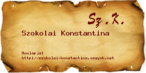 Szokolai Konstantina névjegykártya